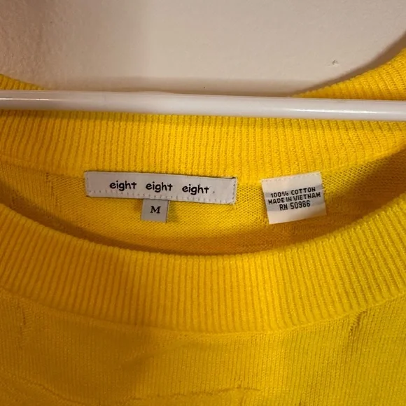 Eight Eight Eight Yellow Crew Neck Sweater - Picture 2 of 7